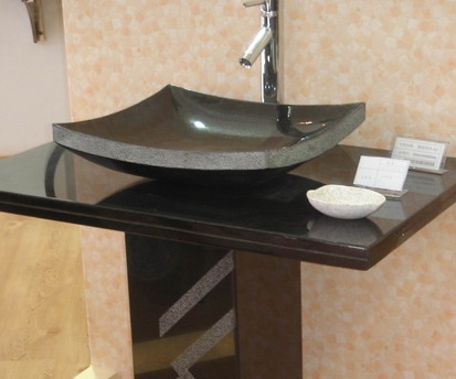 Black Natural stone sink