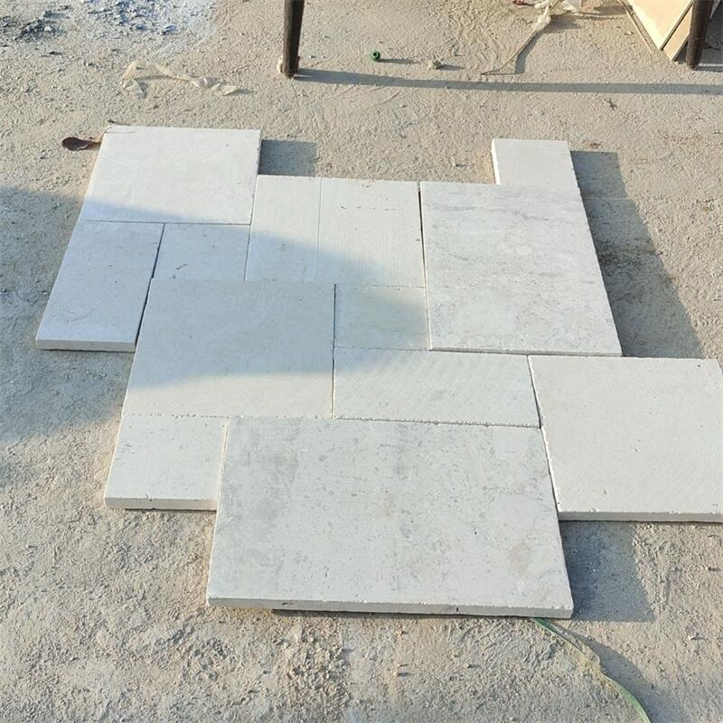 White Limestone Flagstone for Courtyard Paving