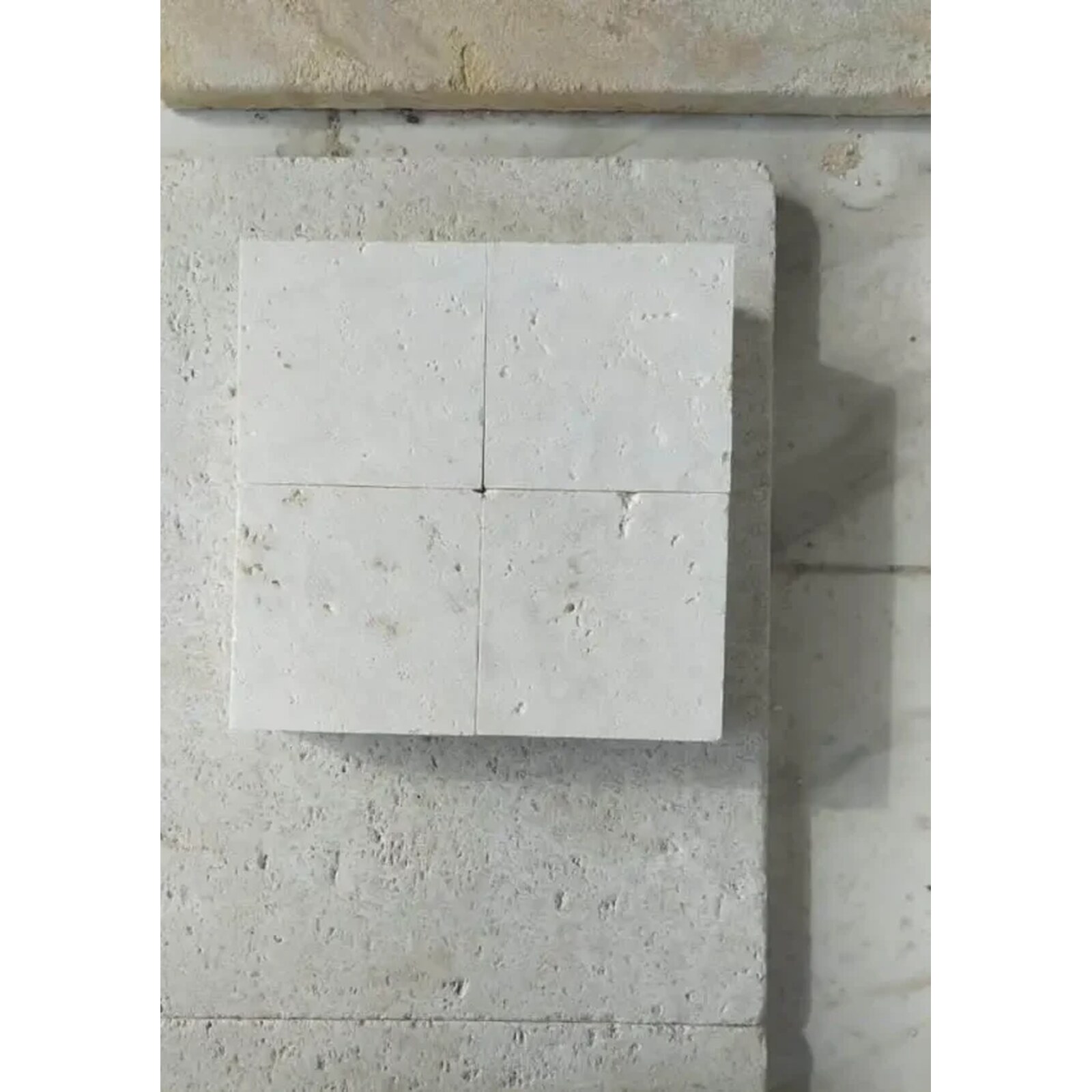 White Limestone Belgian Block