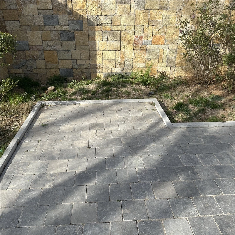 Black Limestone French Pattern Pavers for Patios