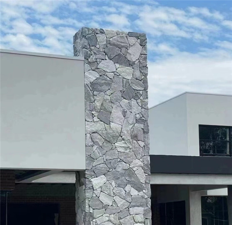 Grey Crazy Stone Cladding for Villa Exterior & Decorative Accent Wall