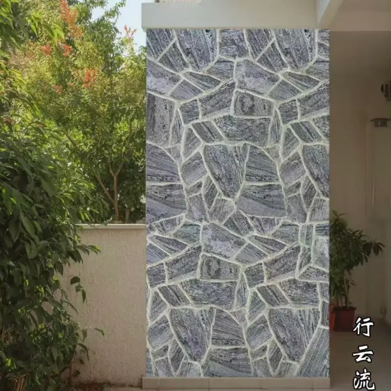 Grey Crazy Stone Cladding for Villa Exterior & Decorative Accent Wall
