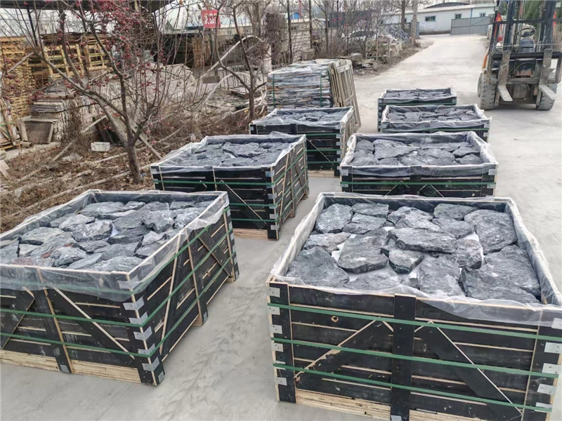 Black Slate Crazy Paving for Patio & Façade Works