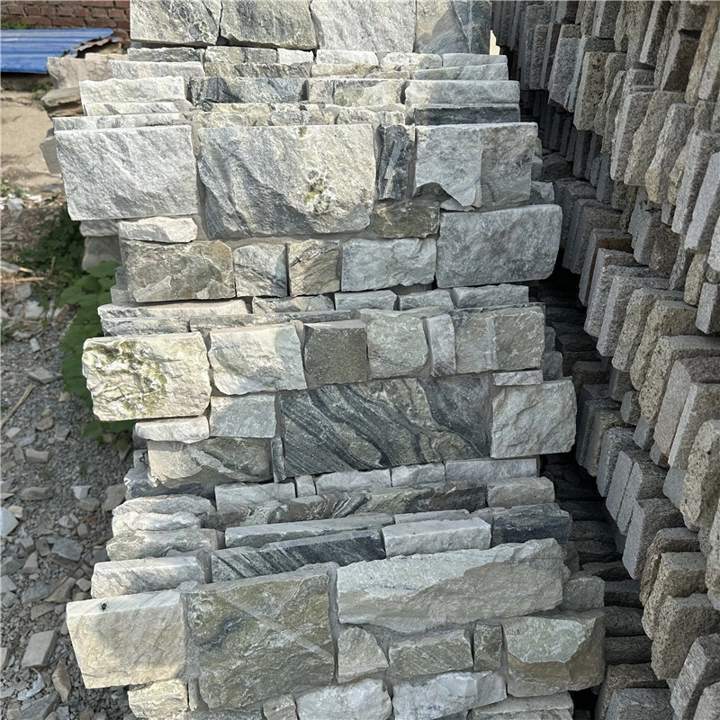 Grey White Stacked Stone Veneer for Facade & Landscape