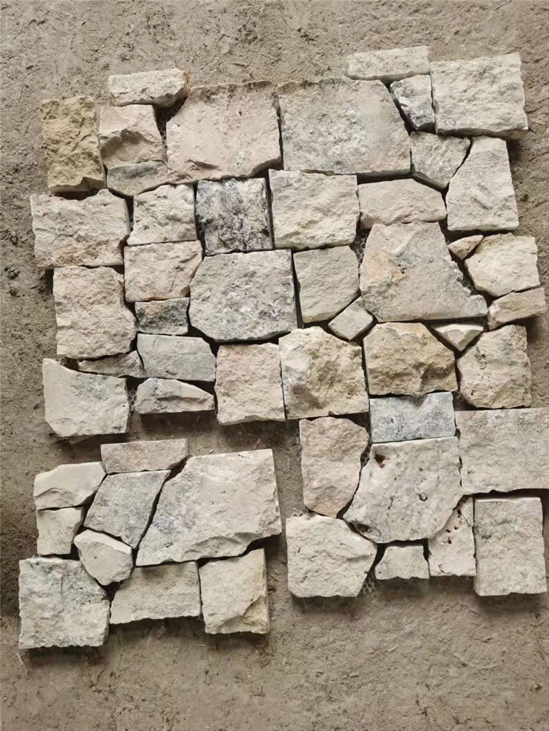 Yellow Limestone Crazy Paving for Garden & Courtyard