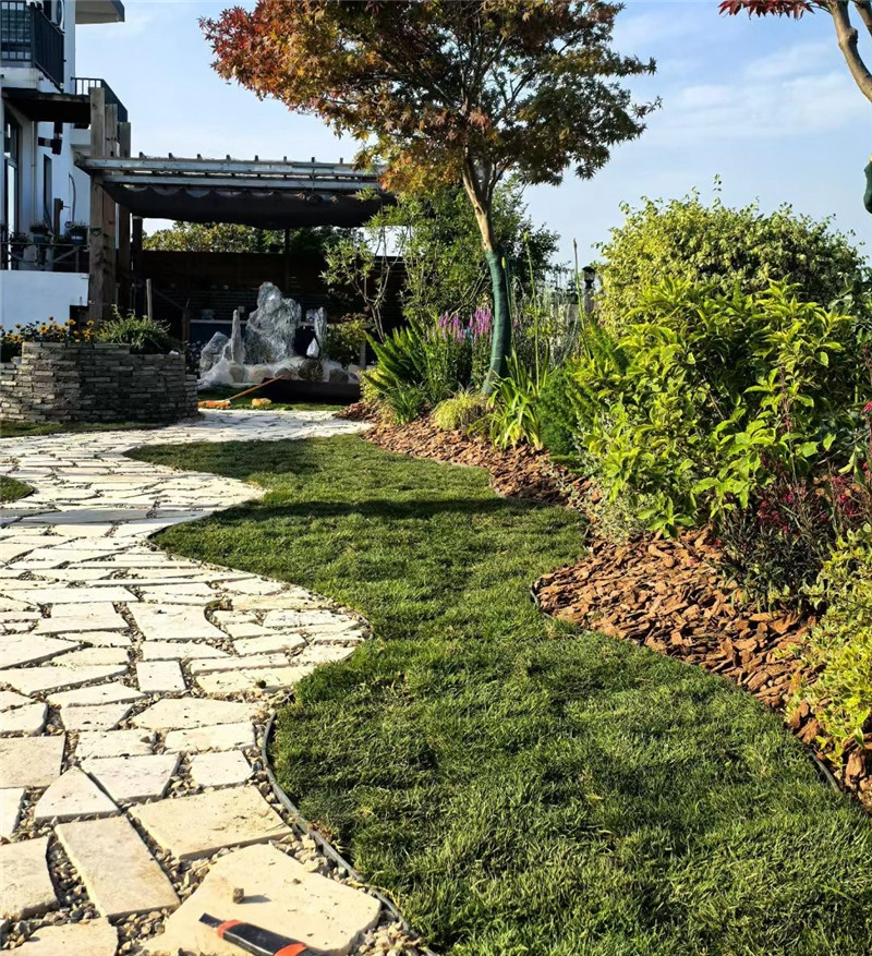 Yellow Limestone Crazy Paving for Garden & Courtyard