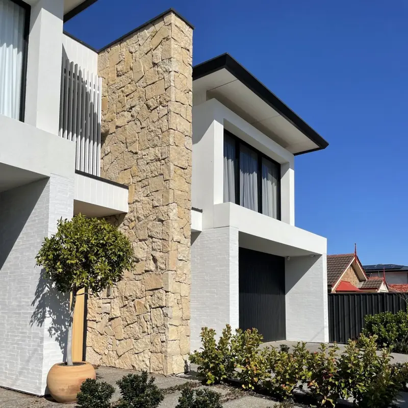 Yellow Slate Irregular Stone Cladding for Courtyard Walls