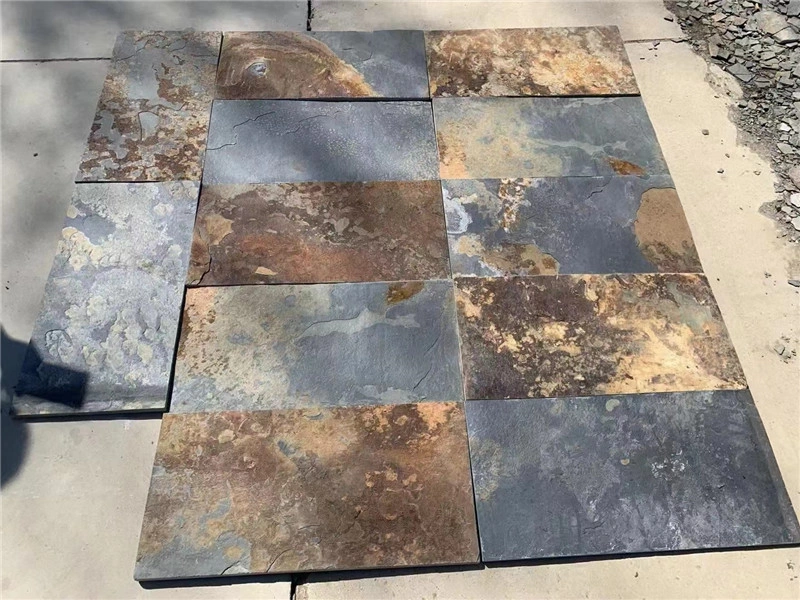 Multicolor Rust Slate Tiles for Patio & Garden