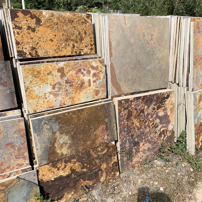 Multicolor Rust Slate Tiles for Patio & Garden