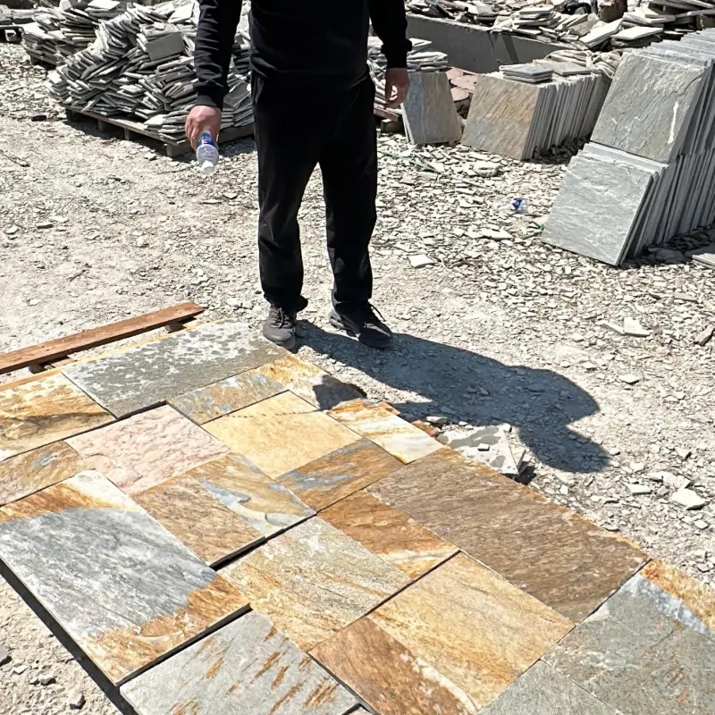 Multicolor Rust Slate Tiles for Patio & Garden