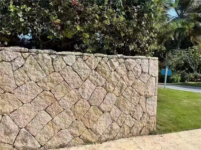 Beige Crazy Paving Stone for Patio & Landscape Wall